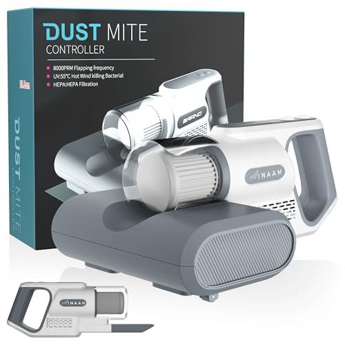 INAAM Cordless Mite Remover Vacuum Cleaner |for Bed Sofa & Carpet | with HEPA Filtration KPA Power Suction UV Light Sterilization Allergens & Pet Hair Anti Dust Remover Kills 99.9% - Image 1