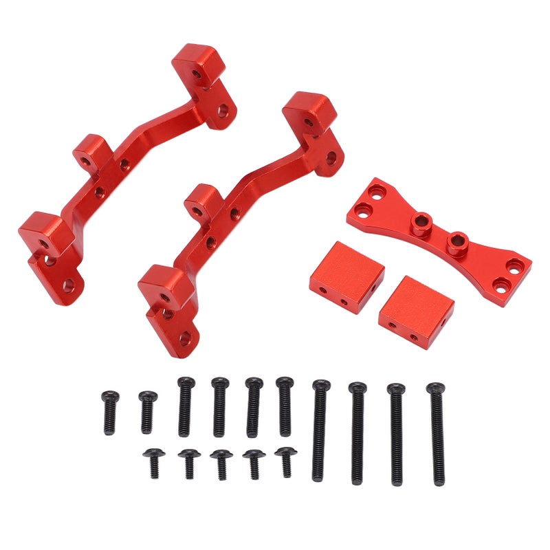 Metal Pull Rod Base with Axle Upper Servo Bracket Mount for MN 99S D91 D90 1/12 RC CarRed - Image 1
