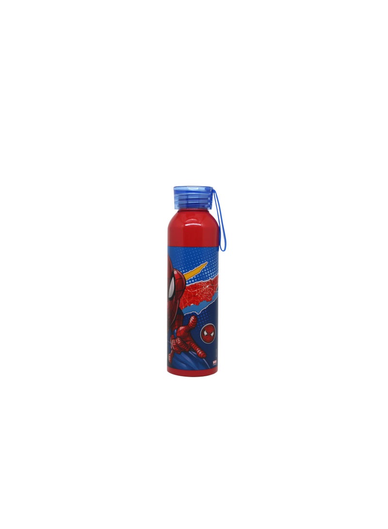 SPIDERMAN Spider-Man: Classic Aluminum Water Bottle- 500ml, Leak-Proof Flip Lid, Lightweight & Durable - Image 1