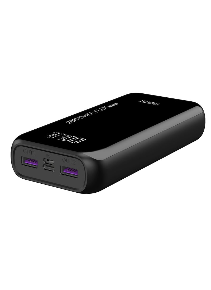 Faster 20000 mAh Power Bank - 22W Fast Charging Portable Charger - Laptop Mobile Charger Portable with 2 USB A Ports & 1 USB C Port - Battery Pack For Laptop MacBook Dell iPhone Samsung - Compact Design with Digital Display  - Image 3