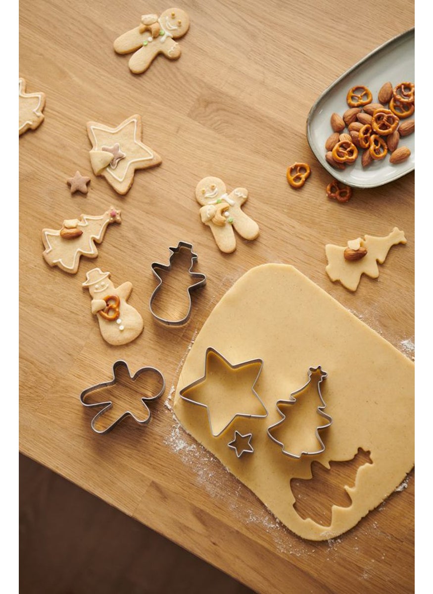 Tchibo 4 Pcs Hugging Cookie Cutter Set, Silver  - Image 1
