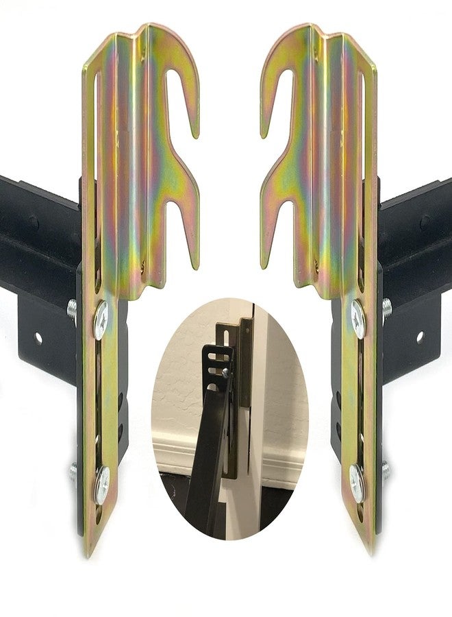 appacare قطعتان من دعامات تحويل إطار السرير 711 من دعامات تثبيت بمسامير إلى دعامات تعليق للوح الرأس مع أدوات التثبيت، محول لوحة خطاف سكة السرير قابل للتعديل، دعامات تعليق سكة السرير - Image 1