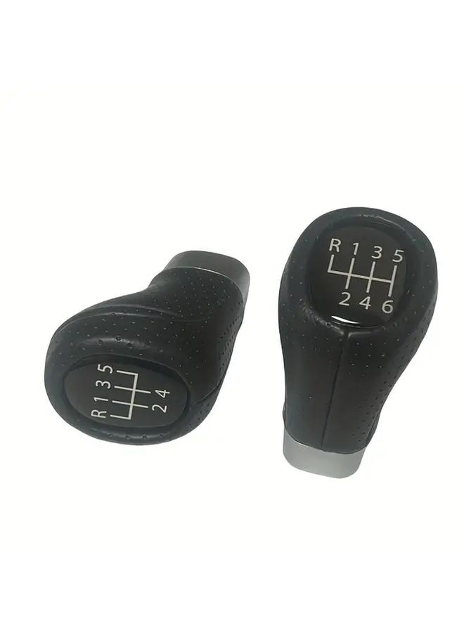 5 Gears Manual Shift Knob For BMW E30 E36 E39 E46 E60 E87 E90 Ergonomic Pu Leather And Abs Shifter Lever With Clear Gear Numbering Direct Fit Replacement - Image 4