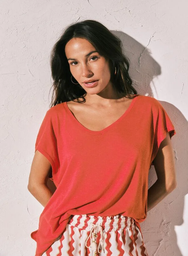 Women'secret Coral short sleeve t-shirt