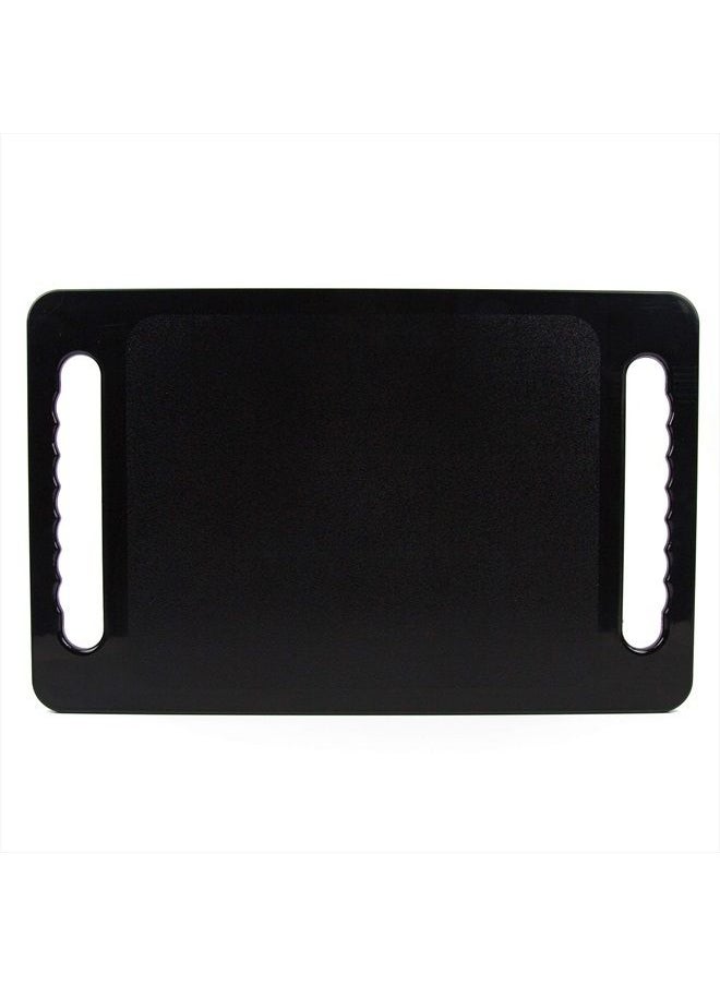 Large Hand Mirror with Double Handle - Rectangular Hand Held Mirror with Handle - Hair Salon Equipment Hairstylist and Barber Accessories (Black)