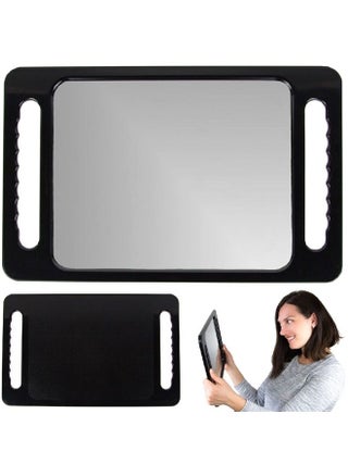 Large Hand Mirror with Double Handle - Rectangular Hand Held Mirror with Handle - Hair Salon Equipment Hairstylist and Barber Accessories (Black) - pzsku/Z29BC6416A5DB58D41EBBZ/45/_/1686720725/a2ebb835-4a98-4ddb-9324-e0b88448a15e