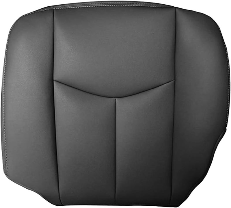 03-06 Chevy Silverado Tahoe, Bottom Lower Driver Side Seat Cover Replacement, Microfiber Leather Pad Cushion, 14.2 X 9.1 X 3.1 In Black - Image 1