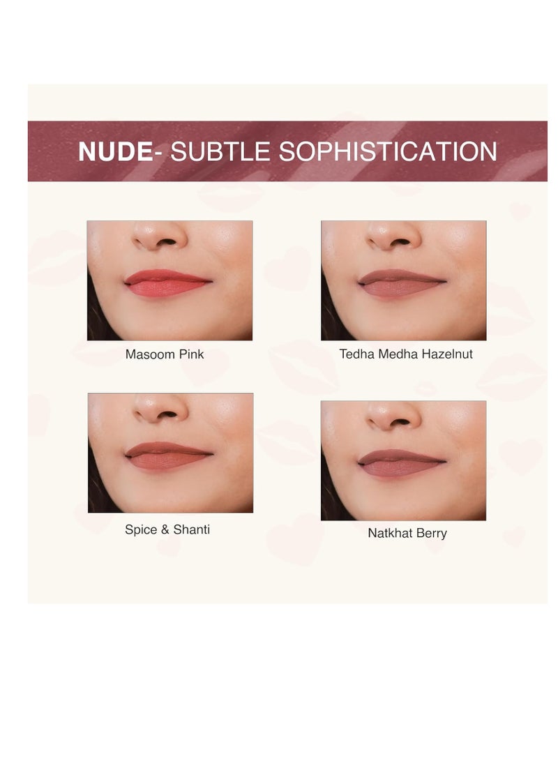 Nourish Mantra’s Masoom Pink Lipstick  3.5ml Creamy Matte Liquid Lipstick with SPF Water Proof Smudge Proof Transfer Proof Long Lasting Suits All Skin Tones - Image 3