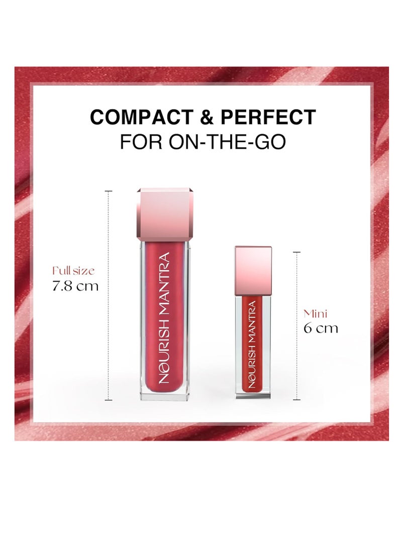 Nourish Mantra’s Masoom Pink Lipstick  3.5ml Creamy Matte Liquid Lipstick with SPF Water Proof Smudge Proof Transfer Proof Long Lasting Suits All Skin Tones - Image 5