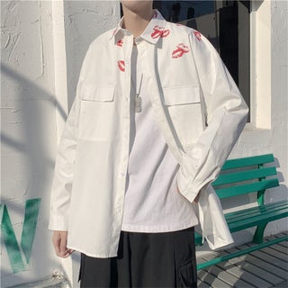 Lipstick printed cityboy white shirt mens design sense niche couple coat fashion brand ins inner chic shirt White - pzsku/Z29BCA0E2DA964EF30770Z/45/1746216659/07fce3e8-b34a-45dc-bece-1afa703d6f4c