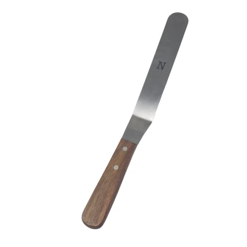 Nutlink Professional Cake Decorating Tools - Large Stainless Steel 8" Icing Spatula - Offset Baking Icing Spatula with Wood Handle (8 inch) - Image 2