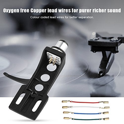 Sanpyl Turntable Headshell Mount, Universal Turntable Phono Headshell Mount Replacement with 4 Conductor Wires, Oxygen Copper Conductor Wires, Purer Richer Sound - Image 3
