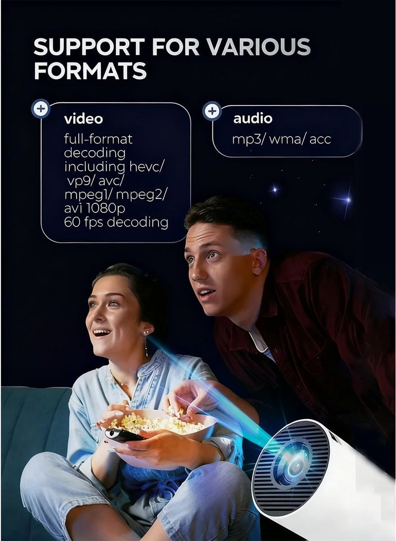 Portable Projector,Best 4K Full HD Android Smart Mini Portable Projector with WiFi & Bluetooth | Home Movie Phone Projector - Image 3