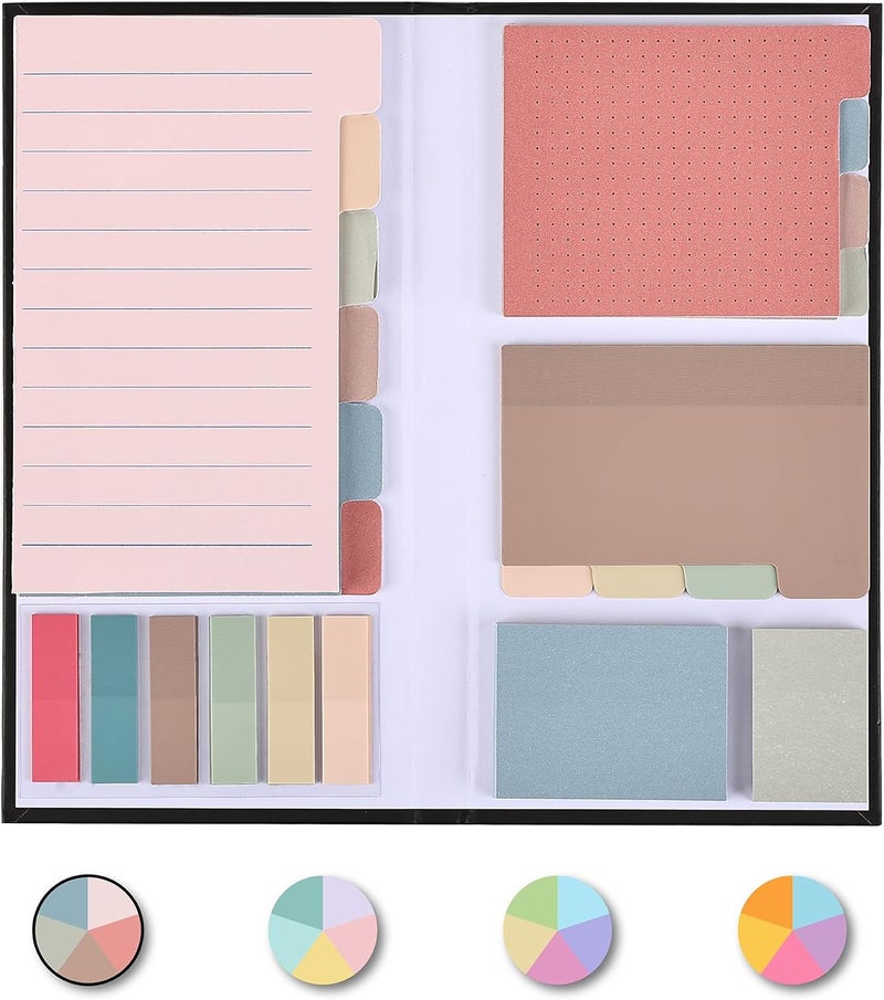 Mr. Pen - Sticky Note Set, 410 Pack, Vintage Colors, Transparent Sticky Notes Tabs, Translucent Sticky Note Dividers Tabs, Stocky Notes for Bible Journaling - Image 1