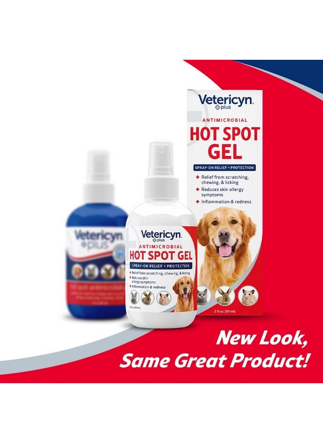 Vetericyn Plus Dog Hot Spot Gel | SprayOn Hot Spot Care For Dogs, Relieves Dog Itchy Skin And Allergy Symptoms, Helps With Skin Inflammation And Redness, Safe For All Animals. 3 Ounces  - Image 2