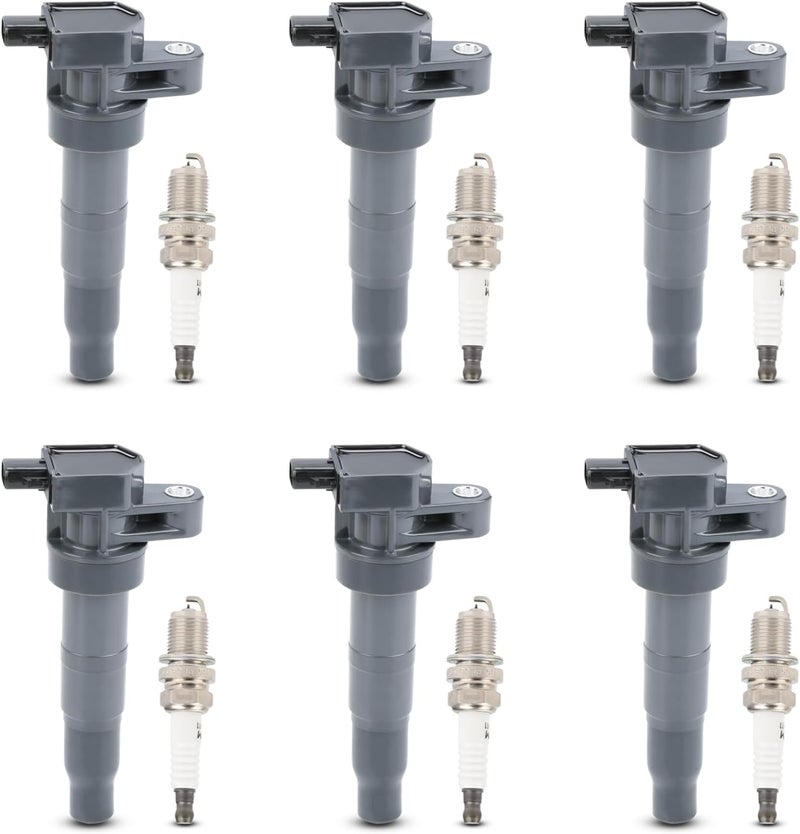 JDMON Ignition Coils Pack and Spark Plug Set for Hyundai and Kia Vehicles (6PCS) - Image 1