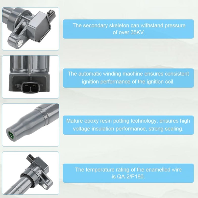 JDMON Ignition Coils Pack and Spark Plug Set for Hyundai and Kia Vehicles (6PCS) - Image 4