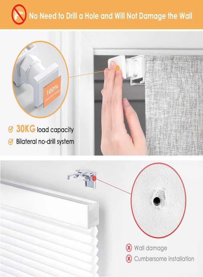 LazBlinds No Tools No Drill Cordless Roman Shades for Windows, Blackout Thermal Insulated UV Blocking Window Blinds, Room Darkening Fabric Blinds for Indoor Windows, 36'' W x 48'' H, Grey - Image 2