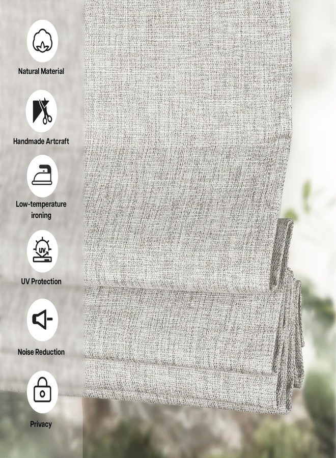 LazBlinds No Tools No Drill Cordless Roman Shades for Windows, Blackout Thermal Insulated UV Blocking Window Blinds, Room Darkening Fabric Blinds for Indoor Windows, 36'' W x 48'' H, Grey - Image 4