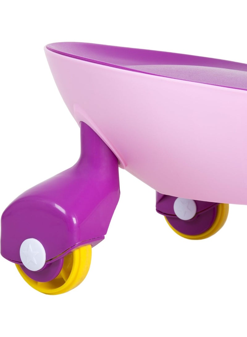 سيارة هزازة - لعبة ركوب للاطفال بعمر 3 سنوات فما فوق - العاب ركوب للاطفال بدون بطاريات او تروس او دواسات، فقط قم بلف وتذبذب وانطلق من هابي كيدو (وردي) - Image 2