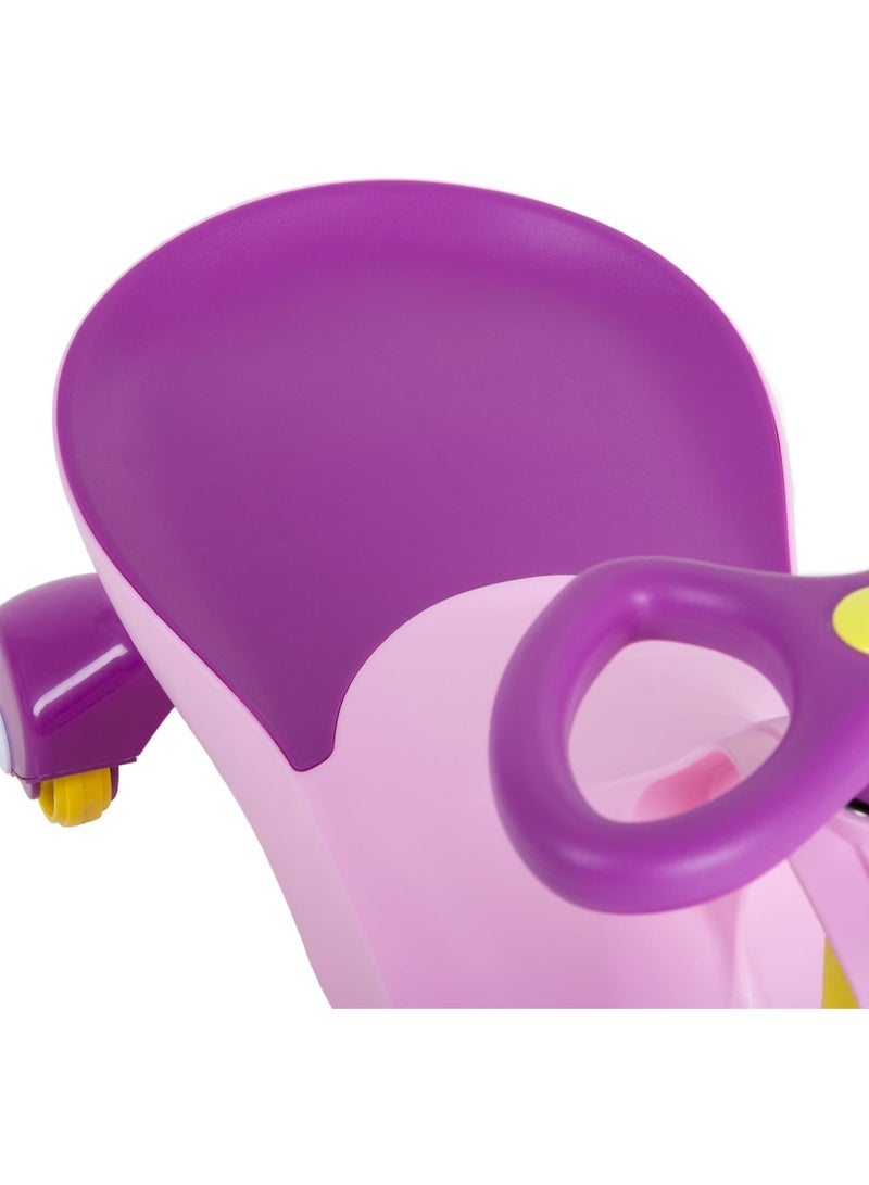 سيارة هزازة - لعبة ركوب للاطفال بعمر 3 سنوات فما فوق - العاب ركوب للاطفال بدون بطاريات او تروس او دواسات، فقط قم بلف وتذبذب وانطلق من هابي كيدو (وردي) - Image 4