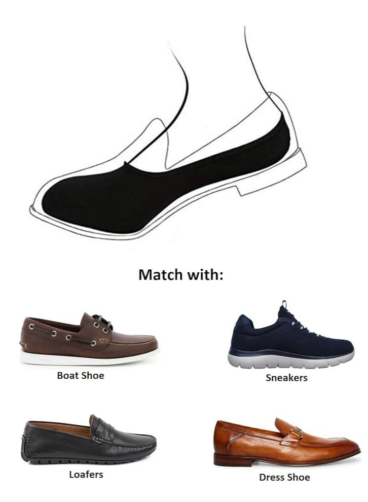 DIAMOND TOE جوارب قطنية مخلوطة للرجال 6 أزواج - جوارب غير قابلة للانزلاق - بطانات غير مرئية - مقاس EU 40 إلى 45 - Image 4