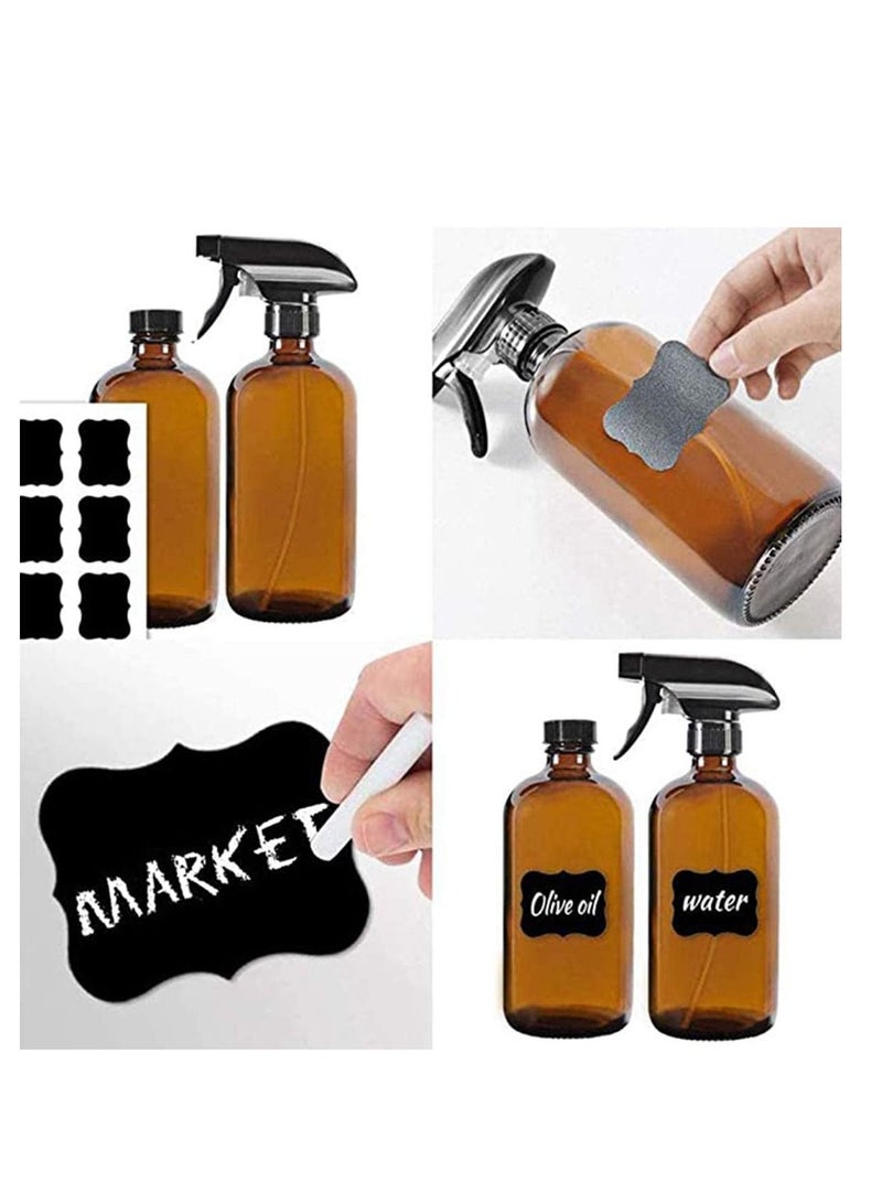 SYOSI Spray Bottles 500ML, Fine Mist Amber Sprayer Plant Mister Atomiser Refillable Container with Stream Modes Set for Essential Oils, Cleaning 2 Pack - Image 2