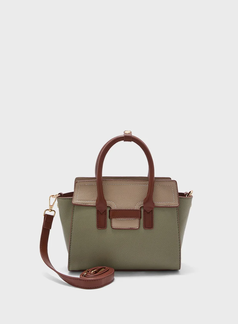 ايلا Color Block Satchel Bag
