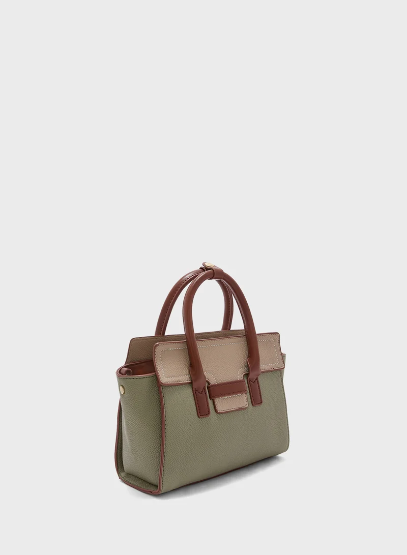 ايلا Color Block Satchel Bag