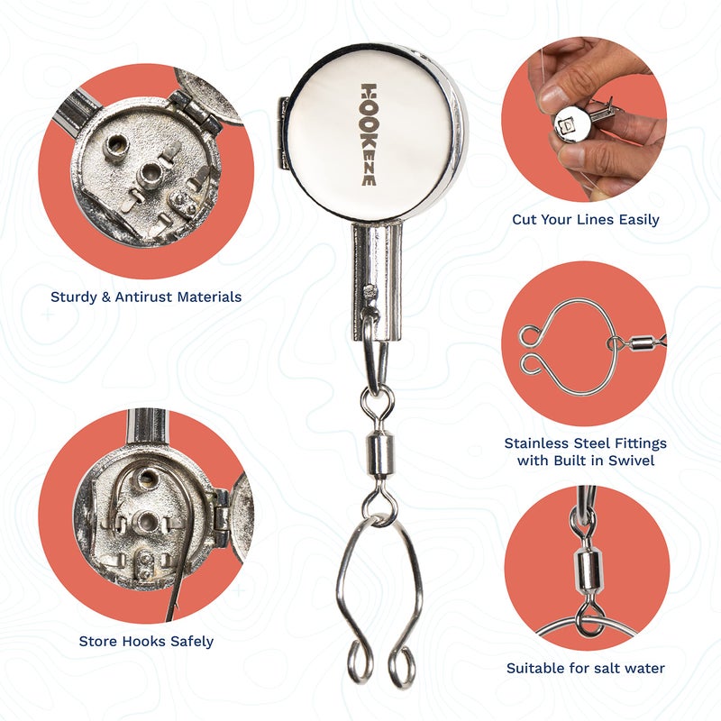 HOOK-EZE Knot Tying Tool | Cover Hooks While Tying Strong Knots, Stocking Stuffers for Men, Great Fishing Accessories for Beginner Anglers (Metal) - Image 3
