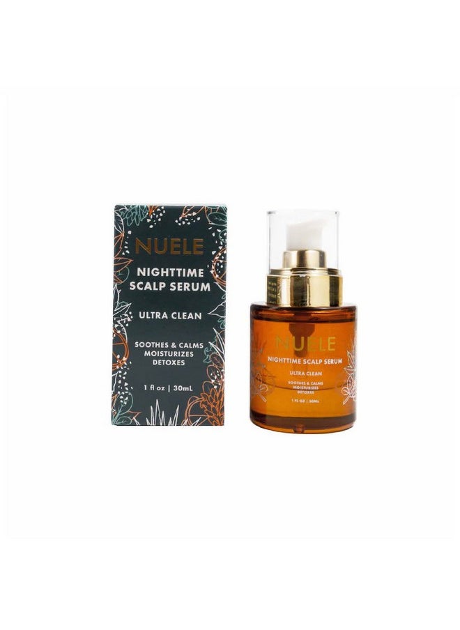 Nuele Hair - Nuele Nighttime Scalp Serum For Fuller Healthier Hair Naturally Derived Organic Detox Scalp Serum Soothing Scalp Treatment For Healthier Hair 1 Fl Oz - Image 1