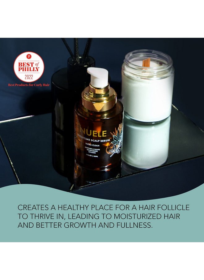 Nuele Hair - Nuele Nighttime Scalp Serum For Fuller Healthier Hair Naturally Derived Organic Detox Scalp Serum Soothing Scalp Treatment For Healthier Hair 1 Fl Oz - Image 1