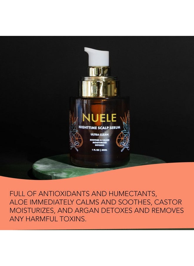 Nuele Hair - Nuele Nighttime Scalp Serum For Fuller Healthier Hair Naturally Derived Organic Detox Scalp Serum Soothing Scalp Treatment For Healthier Hair 1 Fl Oz - Image 1