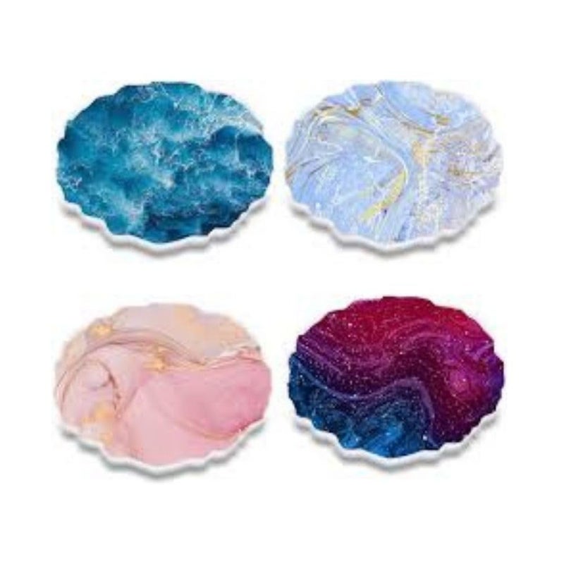 orgner 4 Pack Silicone Agate 3 inch Popular Standard Mould for Epoxy Resin, DIY Coasters, Gemstone Style Decor, Crafting Supplies - Image 2