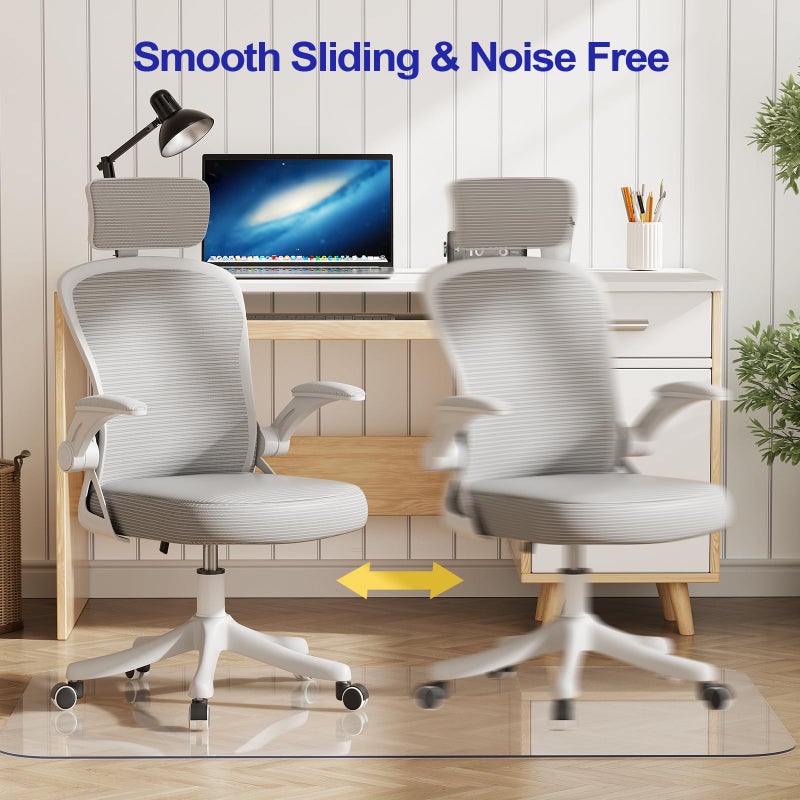 Delamu Office Chair Mat for Hardwood Floor, 30"Ã—48" Office Computer Desk Chair Mat, Clear PVC Heavy Duty Floor Protector Mats for Rolling Chairs (Only for Hard Floor) - Image 3