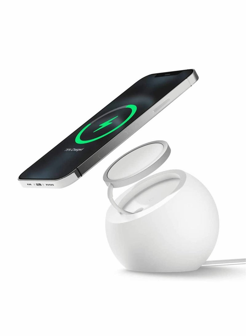 Captaintech Stand for MagSafe Charger, Silicone Charger Holder for MagSafe, Magnetic Wireless Charger Storage Winder Charging Base Non-slip Space-Saving - Image 1