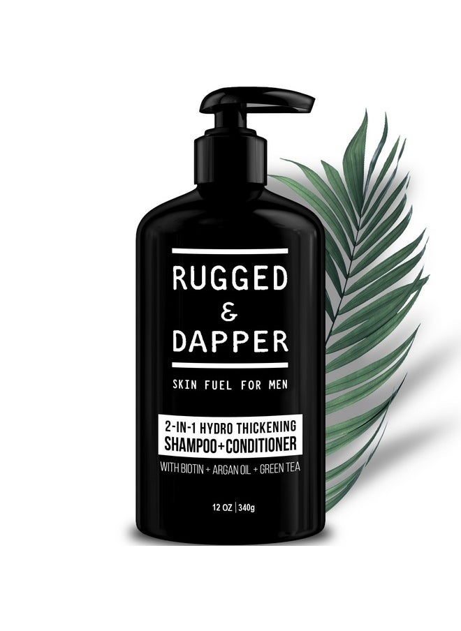 RUGGED & DAPPER 2-in-1 Biotin Shampoo and Conditioner for Men - Hair Thickening and Strengthening Formula - SLS-free and Paraben-Free  - Image 1