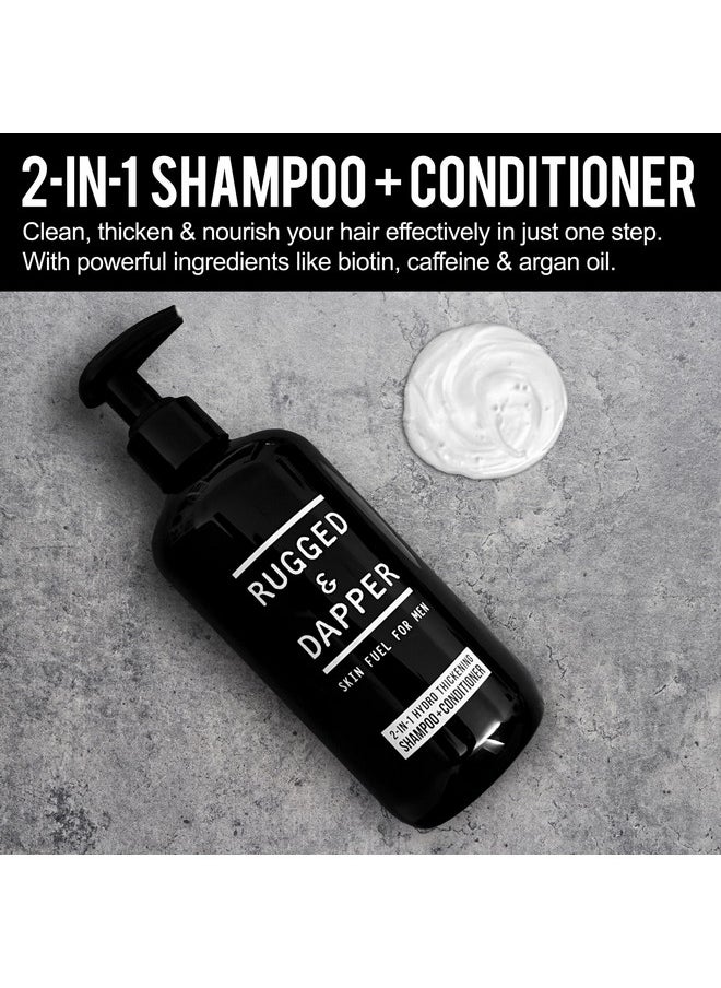 RUGGED & DAPPER 2-in-1 Biotin Shampoo and Conditioner for Men - Hair Thickening and Strengthening Formula - SLS-free and Paraben-Free  - Image 2