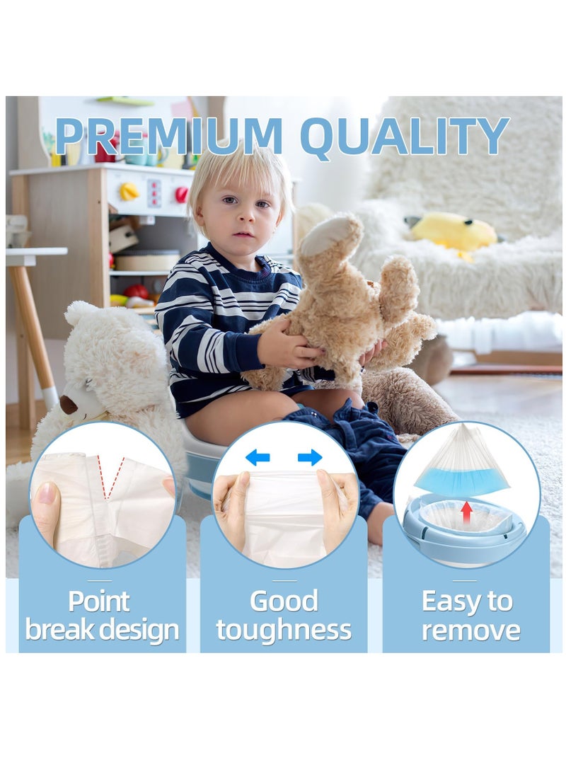 Zikra Portable Potty Bags, 5 Volumes 100 Pcs Potty Chair Liners for Travel Potty Seat, Universal Size Travel Potty Bags for Potty Training Toilet, Potty Liners for Toddlers Pets Outdoors - Image 2