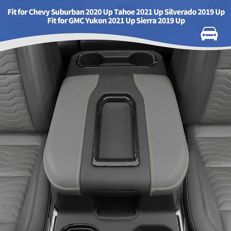 JOSHELA Carbon Fiber Armrest Tray Trim for Silverado - Image 5