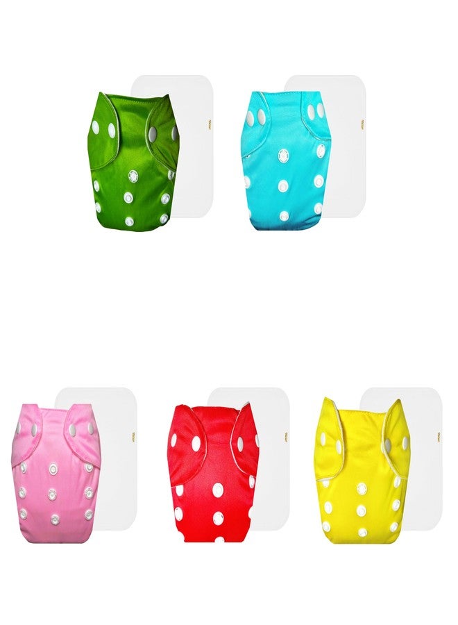 حفاضات دمبلدو لايت القماشية مع حشوة قطنية (عبوة من 5) | ناعمة ولطيفة | وسادة ماصة بست طبقات | سريعة الجفاف | مثالية للأطفال الصغار | من 3 أشهر إلى سنتين | للجنسين - Image 1
