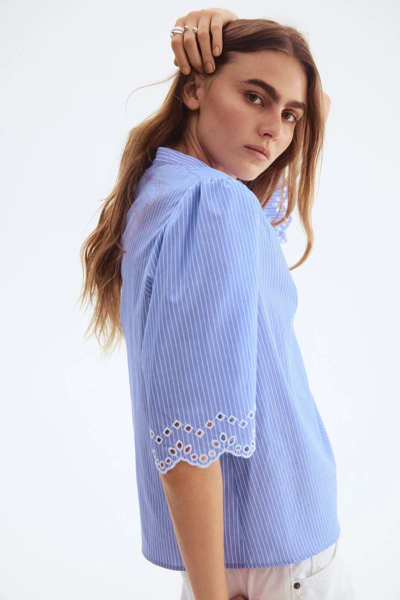 H&M Broderie anglaise cotton blouse