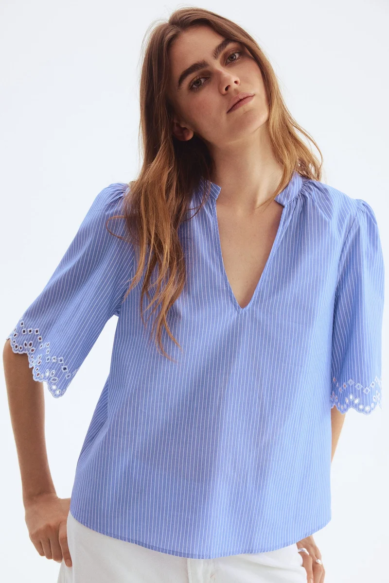 H&M Broderie anglaise cotton blouse