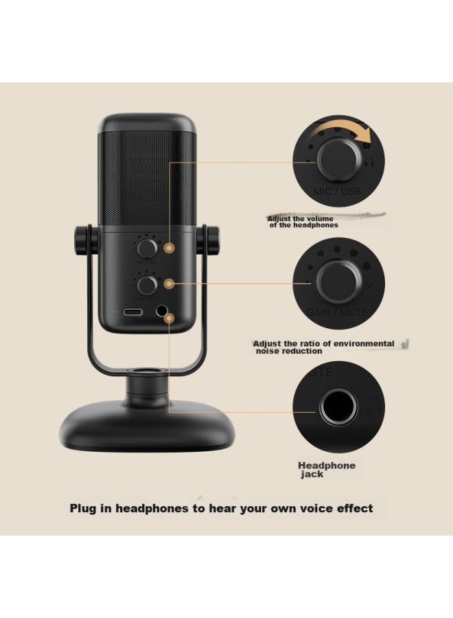 Saramonic Sr-mv2000w Wireless Dual-mode Desktop Microphone, Professional Wired Computer Condenser Karaoke, Noise Reduction Equipment, E-sports Gaming, Voice External Device - Image 3