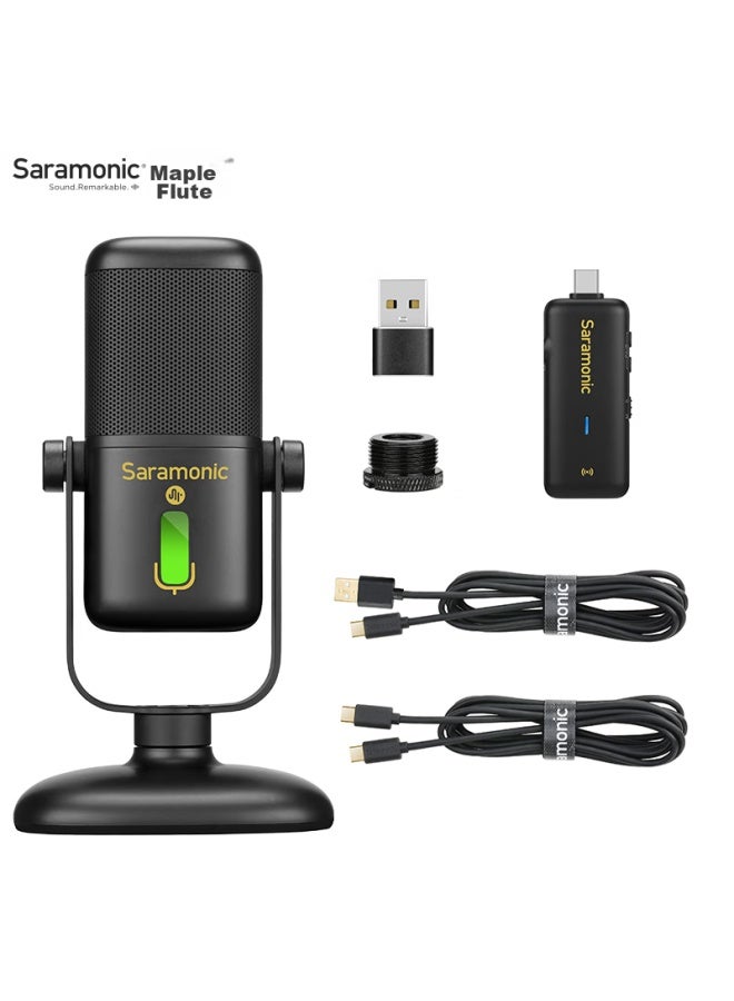 Saramonic Sr-mv2000w Wireless Dual-mode Desktop Microphone, Professional Wired Computer Condenser Karaoke, Noise Reduction Equipment, E-sports Gaming, Voice External Device - Image 5
