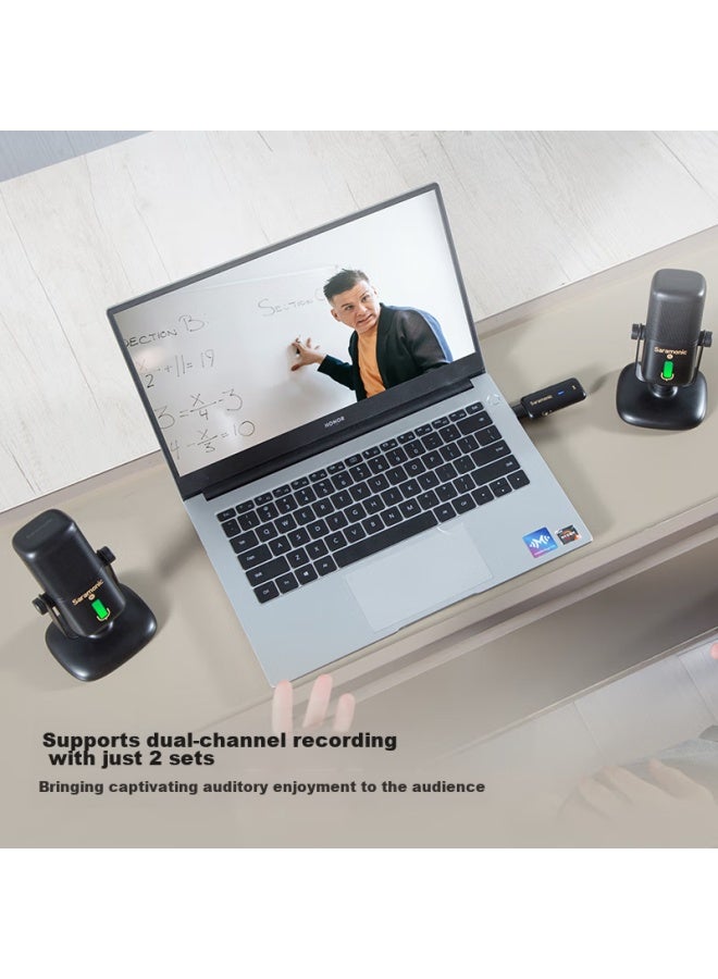 Saramonic Sr-mv2000w Wireless Dual-mode Desktop Microphone, Professional Wired Computer Condenser Karaoke, Noise Reduction Equipment, E-sports Gaming, Voice External Device - Image 2