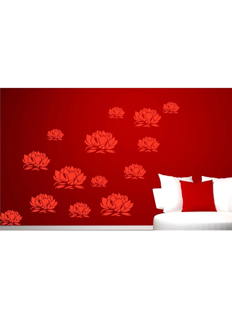 Usnyabni Lotus Blossom Stencil - (Size 4?w x 2.75?h) Reusable Wall Stencils for Painting Lotus Flower Stencil Ideas - Use on Walls, Floors, Fabrics, Glass, Wood, Terracotta, and More?  - Image 2