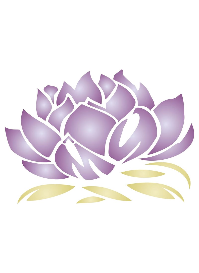 Usnyabni Lotus Blossom Stencil - (Size 4?w x 2.75?h) Reusable Wall Stencils for Painting Lotus Flower Stencil Ideas - Use on Walls, Floors, Fabrics, Glass, Wood, Terracotta, and More?  - Image 4