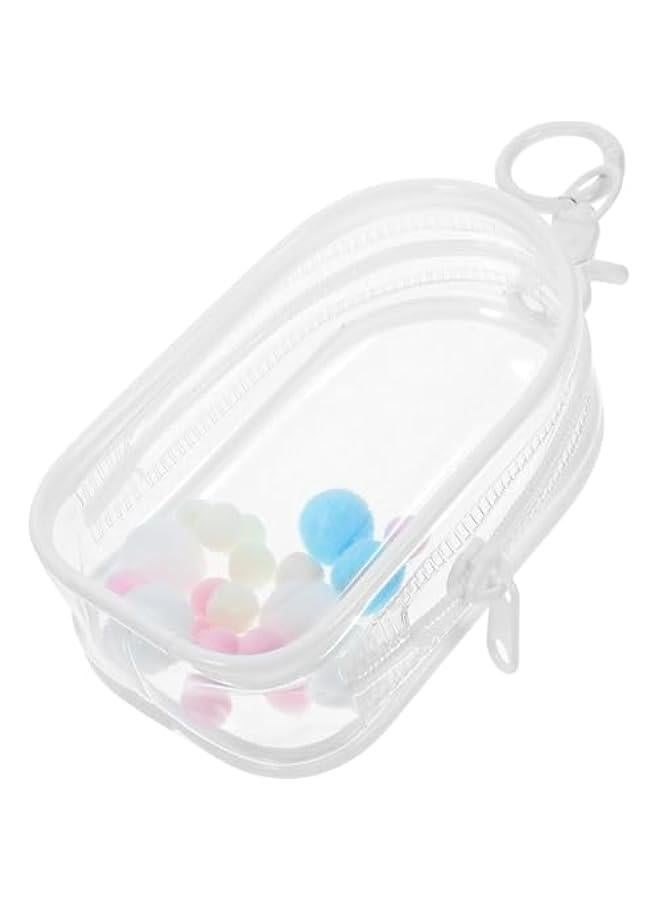 Arabest 1 Set Clear Figure Display Bag Doll Display Case with Keychain Clear Hanging Doll Bag Pouch for Collectibles Transparent Doll Storage Organizer Dustproof Display Bag for Figures  - Image 1
