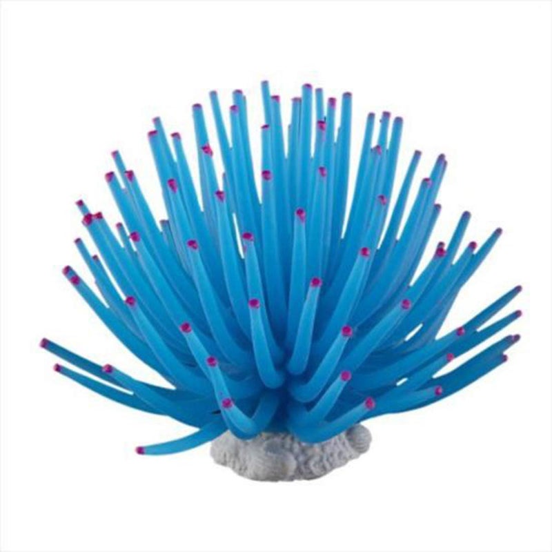 UUPP Artificial Soft Sea Anemone Coral Plant for Aquarium Fish Tank Decoration Silicone Aquarium Ornament Blue